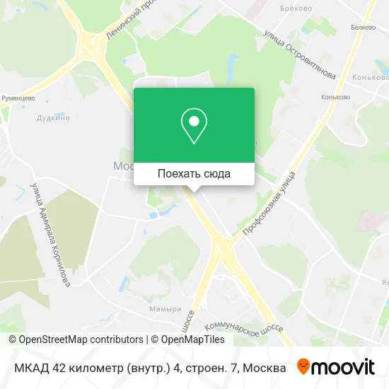 Карта МКАД 42 километр (внутр.) 4, строен. 7