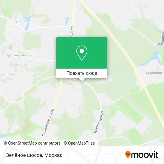 Карта Зелёное шоссе
