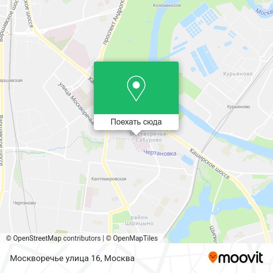 Карта Москворечье улица 16