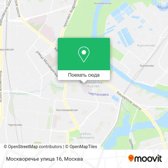 Карта Москворечье улица 16