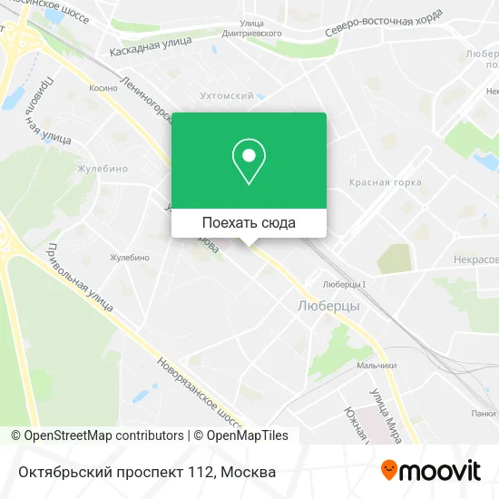 Карта Октябрьский проспект 112