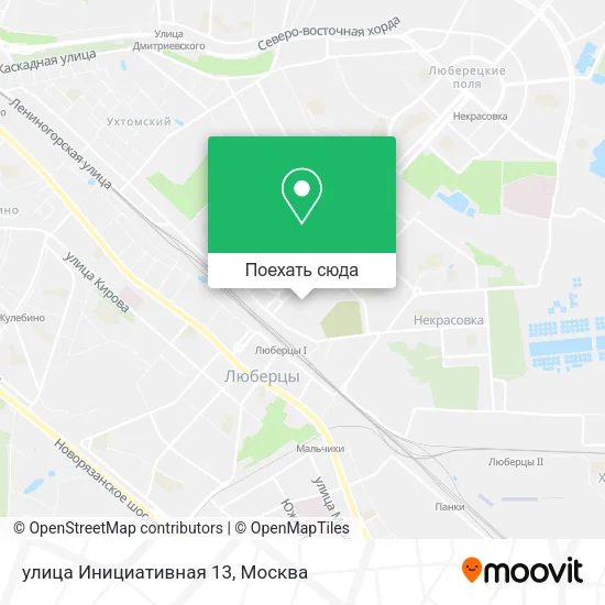 Карта улица Инициативная 13