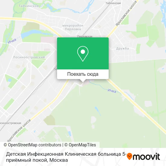 Карта Детская Инфекционная Клиническая больница 5-приёмный покой