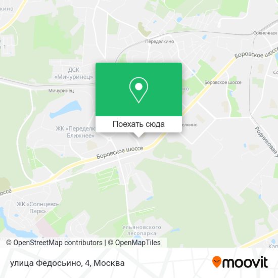 Карта улица Федосьино, 4