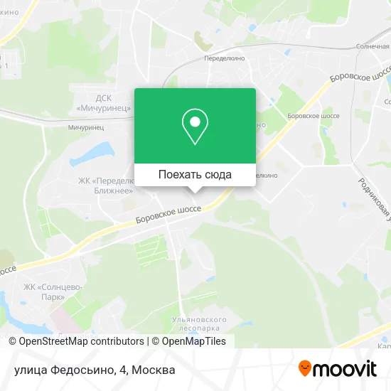 Карта улица Федосьино, 4