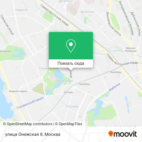 Карта улица Онежская 8