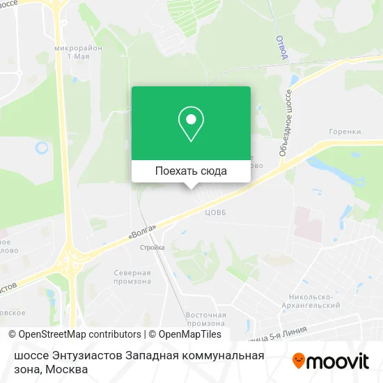 Карта шоссе Энтузиастов Западная коммунальная зона