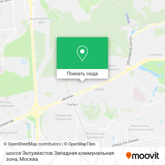 Карта шоссе Энтузиастов Западная коммунальная зона
