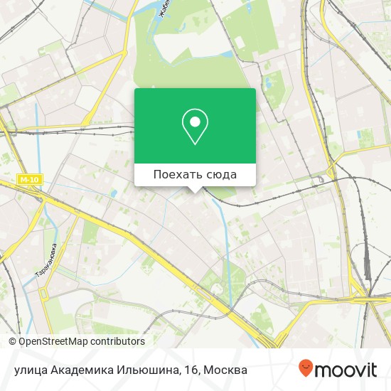 Карта улица Академика Ильюшина, 16