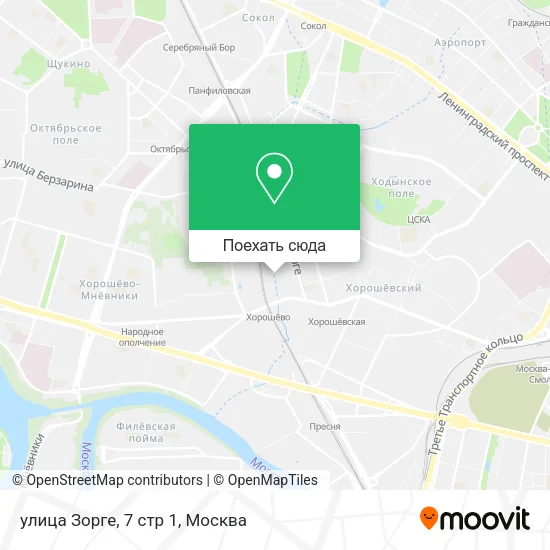Карта улица Зорге, 7 стр 1