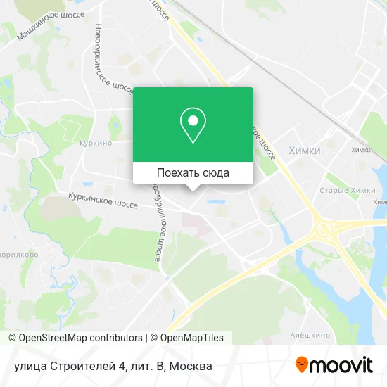 Карта улица Строителей 4, лит. В