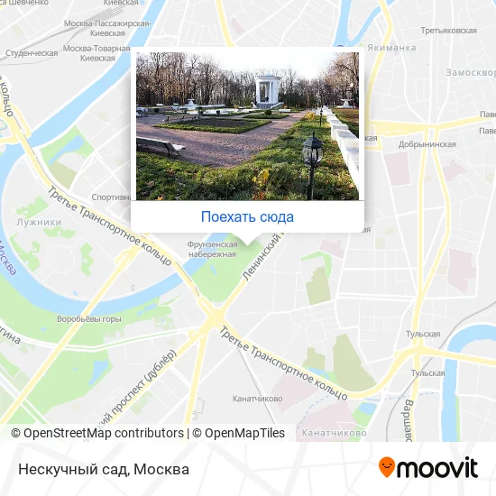 Карта Нескучный сад