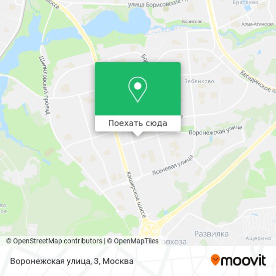 Карта Воронежская улица, 3