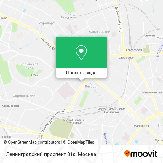 Карта Ленинградский проспект 31а