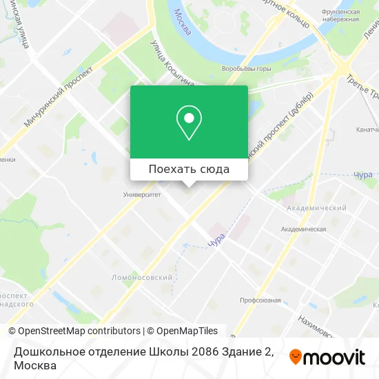 Карта Дошкольное отделение Школы 2086 Здание 2