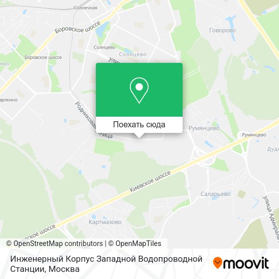 Карта Инженерный Корпус Западной Водопроводной Станции