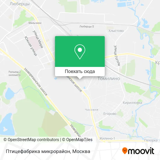 Карта Птицефабрика микрорайон