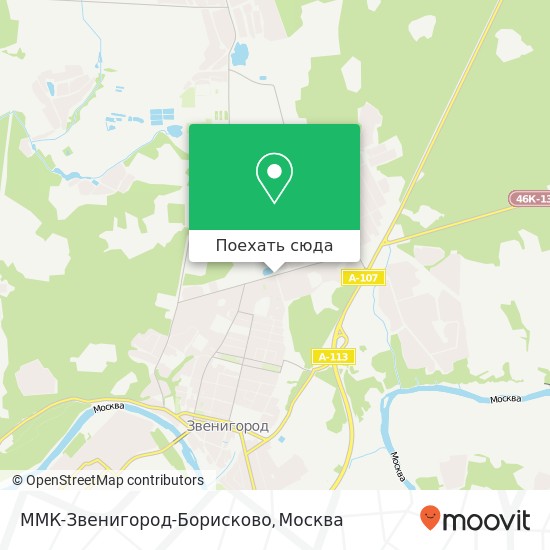 Карта ММК-Звенигород-Борисково