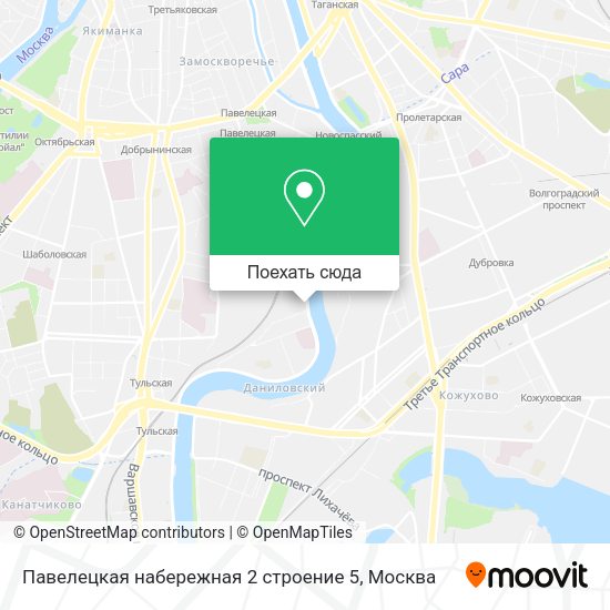 Карта Павелецкая набережная 2 строение 5