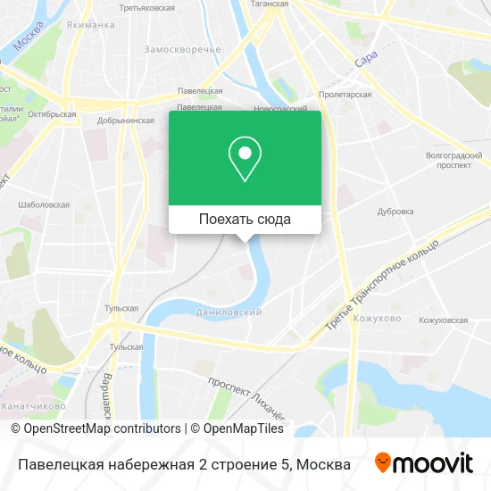 Карта Павелецкая набережная 2 строение 5
