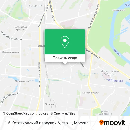 Карта 1-й Котляковский переулок 6, стр. 1