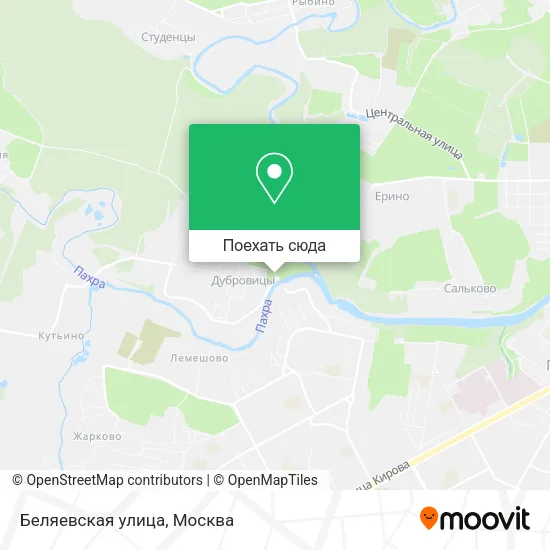 Карта Беляевская улица