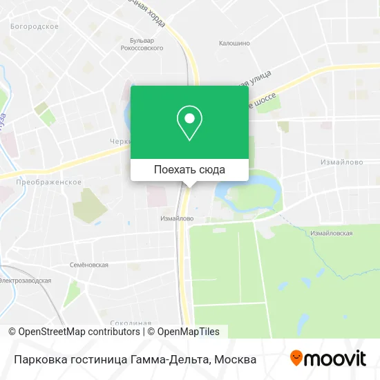 Карта Парковка гостиница Гамма-Дельта