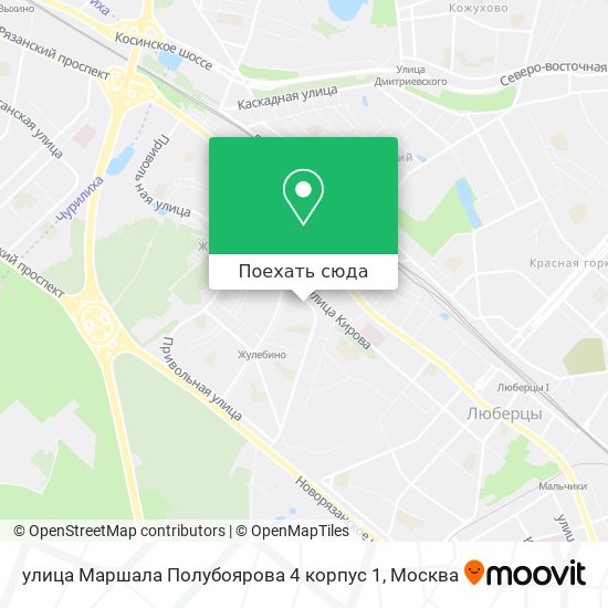Карта улица Маршала Полубоярова 4 корпус 1