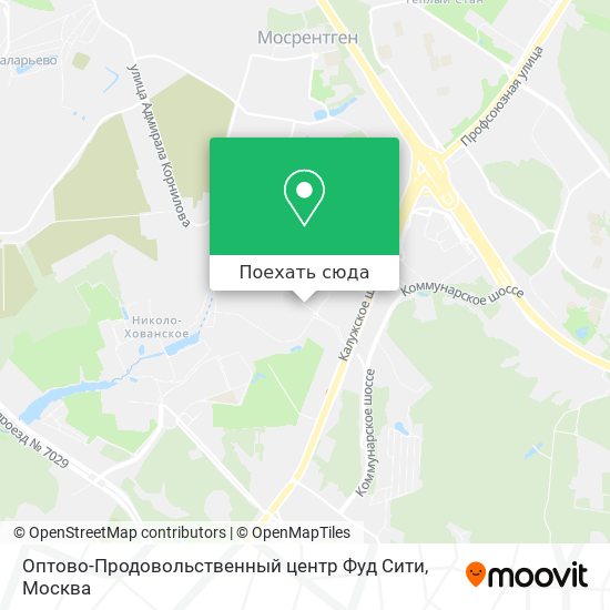 Карта Оптово-Продовольственный центр Фуд Сити
