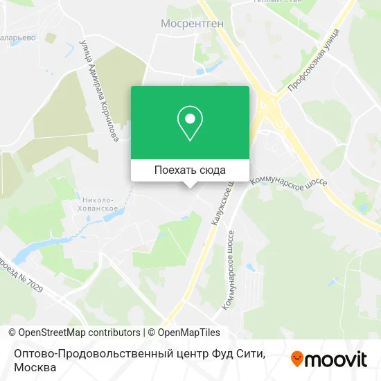 Карта Оптово-Продовольственный центр Фуд Сити