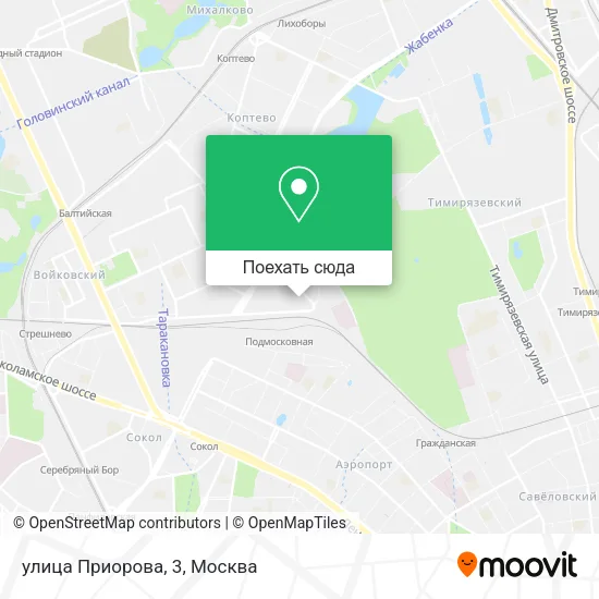 Карта улица Приорова, 3