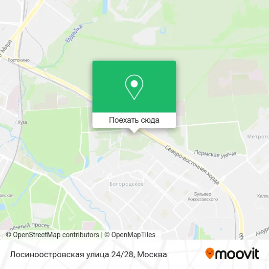 Карта Лосиноостровская улица 24/28