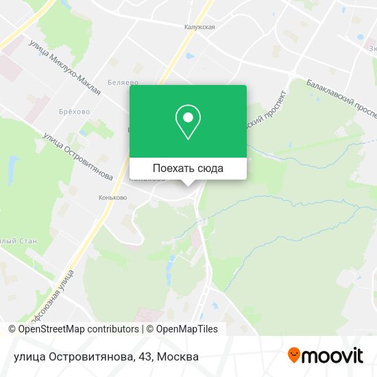 Карта улица Островитянова, 43