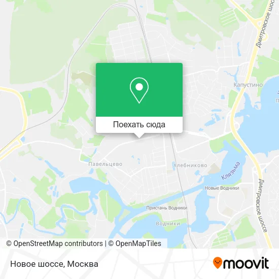 Карта Новое шоссе
