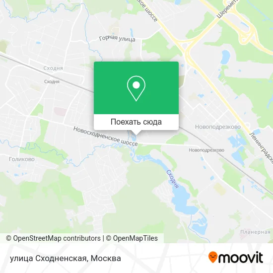 Карта улица Сходненская