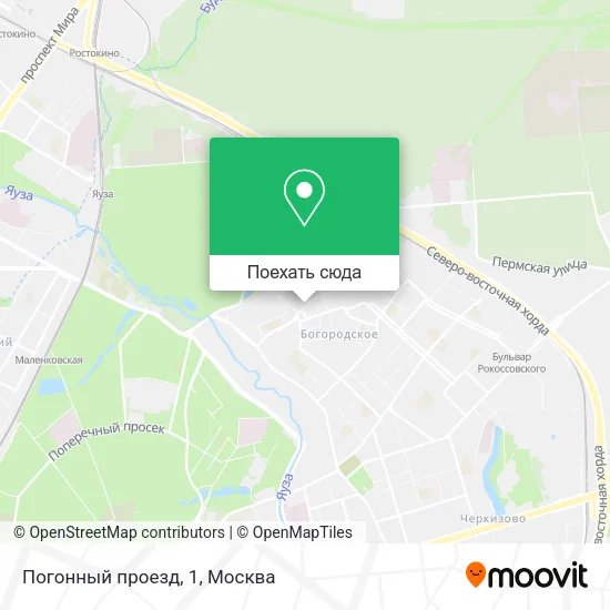 Карта Погонный проезд, 1