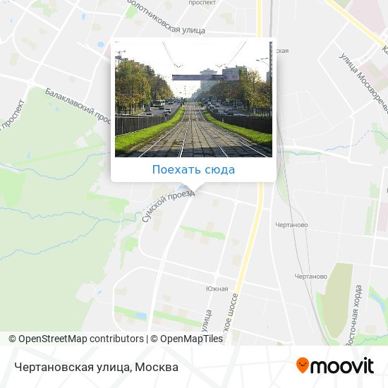 Карта Чертановская улица
