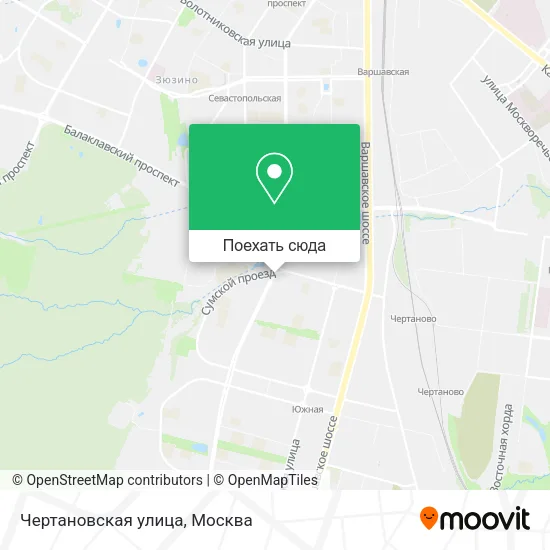 Карта Чертановская улица