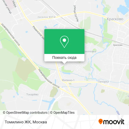 Карта Томилино ЖК