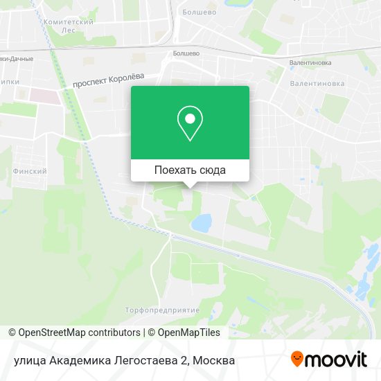 Карта улица Академика Легостаева 2