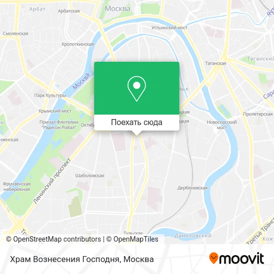 Карта Храм Вознесения Господня