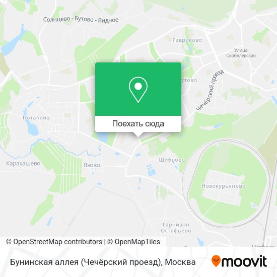 Карта Бунинская аллея (Чечёрский проезд)