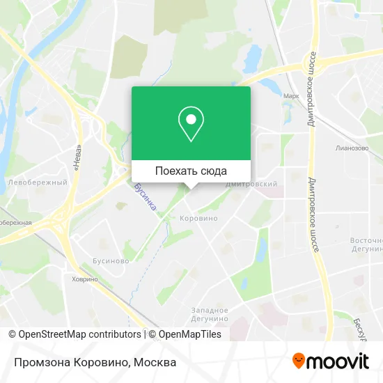 Карта Промзона Коровино