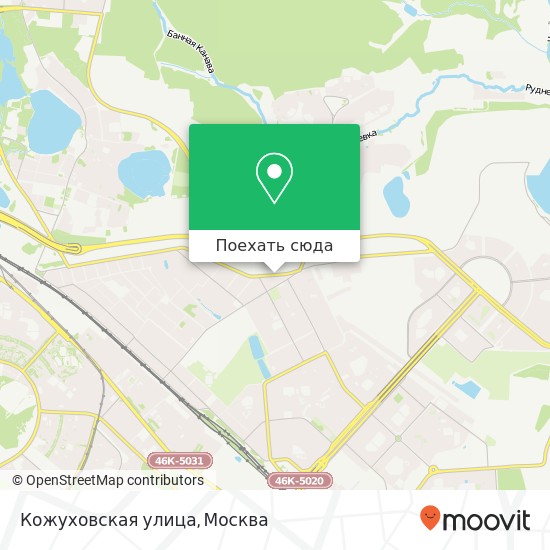 Карта Кожуховская улица