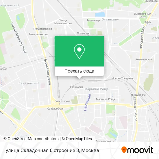 Карта улица Складочная 6 строение 3