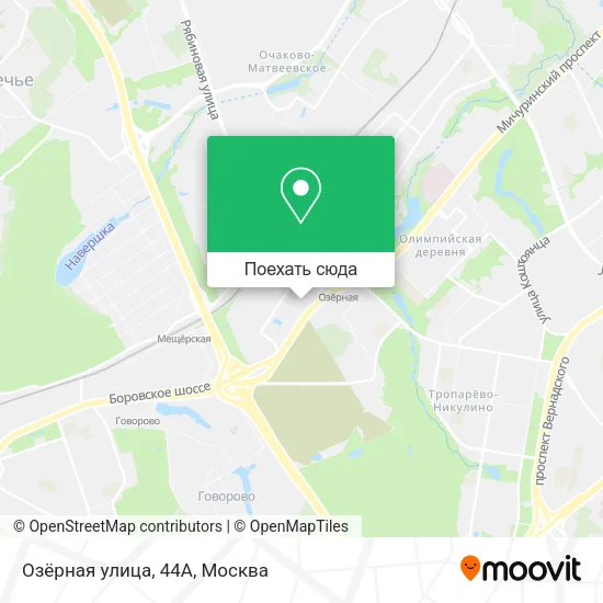 Карта Озёрная улица, 44А