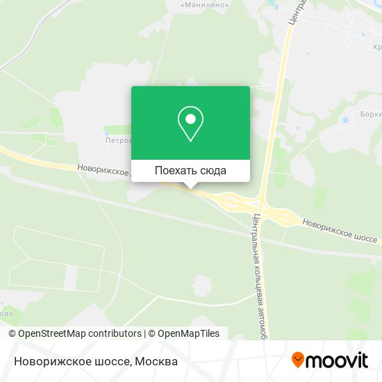 Карта Новорижское шоссе