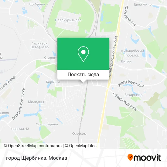 Карта город Щербинка