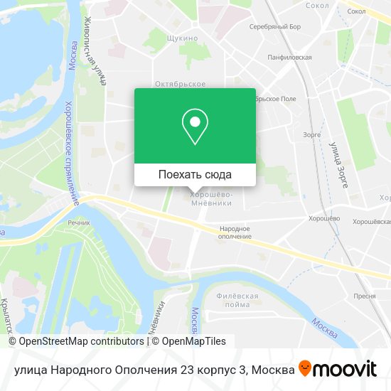 Карта улица Народного Ополчения 23 корпус 3