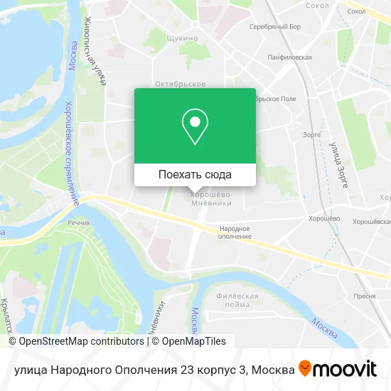 Карта улица Народного Ополчения 23 корпус 3